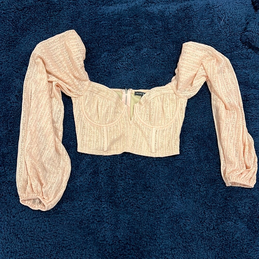 Blue blush Crop Top